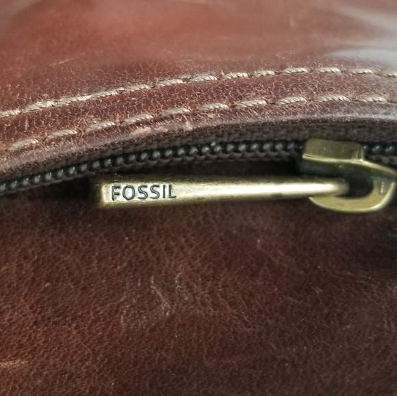 FOSSIL - Brown Leather Briefcase/Computer Bag - Picture 14 of 15